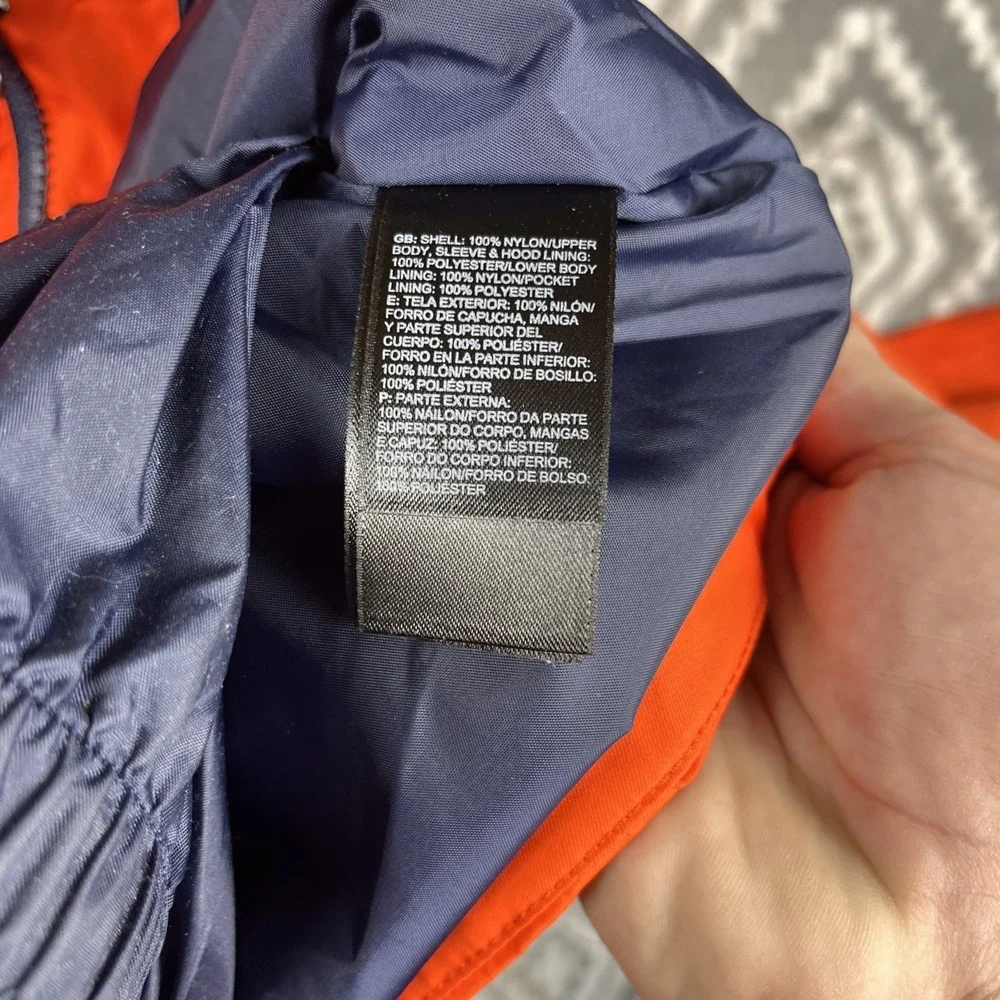 The North Face HyVent Womens XS Orange Hooded Windbreaker Rain Jacket Full Zip - Picture 13 of 16